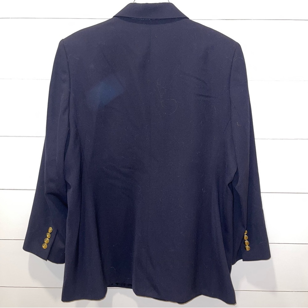 Austin Reed Vintage Navy Blue Wool Blazer Womens Size 16W P - Picture 6 of 8